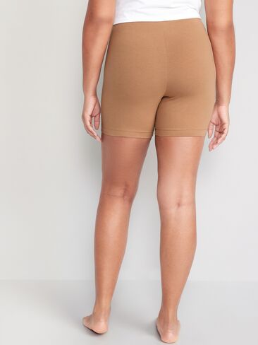 Old Navy High-Waisted Jersey Biker Shorts -- 6-inch inseam - Cocoa Mocha in Kuwait