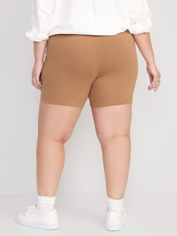 Old Navy High-Waisted Jersey Biker Shorts -- 6-inch inseam - Cocoa Mocha in Kuwait