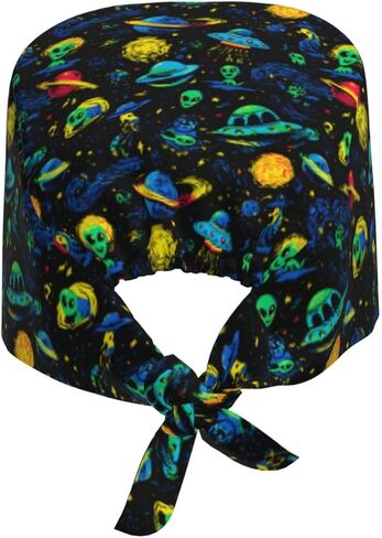 Cat Taco Working Cap, Scrub Cap with Sweatband, Adjustable Tie Back Hat Breathable Headgear for Women/Men in Saudi Arabia