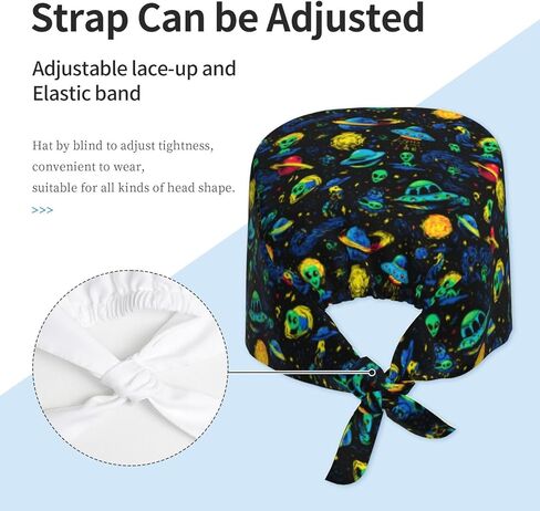 Cat Taco Working Cap, Scrub Cap with Sweatband, Adjustable Tie Back Hat Breathable Headgear for Women/Men in Saudi Arabia