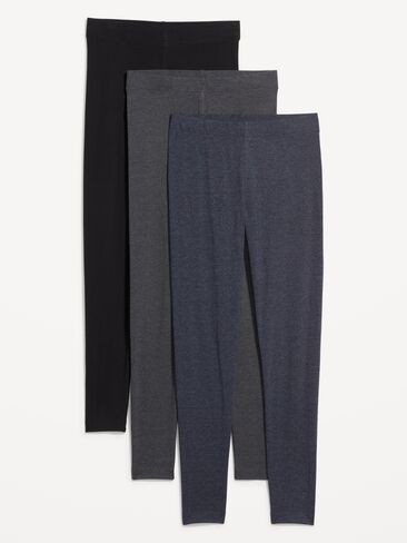 Old Navy High-Waisted Fashion Layering Leggings 3-Pack - Navy Blue Combo in Kuwait