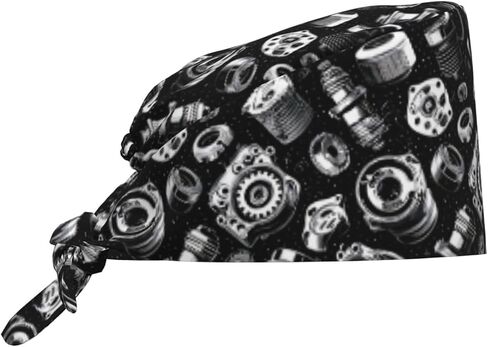 Cat Taco Working Cap, Scrub Cap with Sweatband, Adjustable Tie Back Hat Breathable Headgear for Women/Men in Saudi Arabia