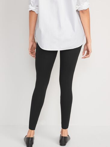 Old Navy High-Waisted Fashion Layering Leggings 3-Pack - Black Jack in Kuwait
