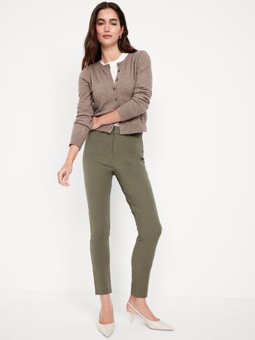 Old Navy High-Waisted Pixie Skinny Ankle Pants - Olive Green in Kuwait