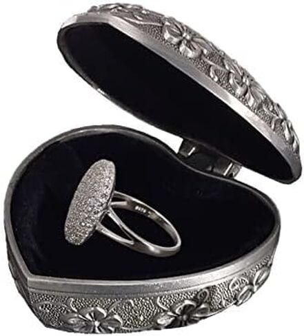 Genuine 925 Sterling Silver Twilight Women's Ring Micro Pavé Zircon Ring with a Jewelry Heart Box, Breaking Dawn Bella Swan engagement ring (7) in Saudi Arabia