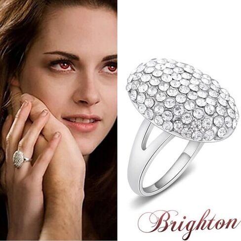 Genuine 925 Sterling Silver Twilight Women's Ring Micro Pavé Zircon Ring with a Jewelry Heart Box, Breaking Dawn Bella Swan engagement ring (7) in Saudi Arabia
