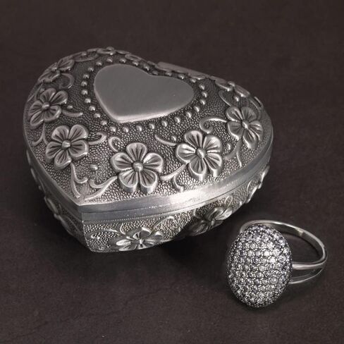 Genuine 925 Sterling Silver Twilight Women's Ring Micro Pavé Zircon Ring with a Jewelry Heart Box, Breaking Dawn Bella Swan engagement ring (7) in Saudi Arabia