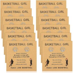 Liliaafar 24 Pcs Earrings and Kraft Paper Gift Cards Set Sports Accessories Birthday Christmas Holiday Game Gifts for Women in Saudi Arabia