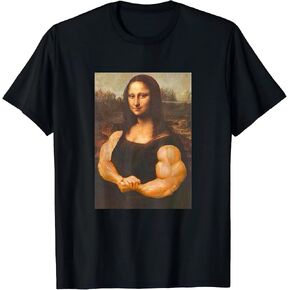ZEXMON Mona Lisa Bodybuilding Muscle Gym Workout Outfits T-Shirt in Saudi Arabia