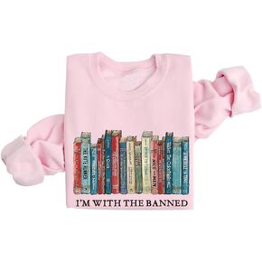 blucagand I'm with The Banned Sweatshirt Librarian Hoodie Reading Sweatshirt in Kuwait