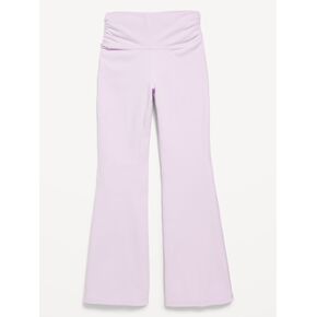 Old Navy High-Waisted PowerChill Side-Ruched Flare Leggings for Girls - Lilac Purple in Kuwait