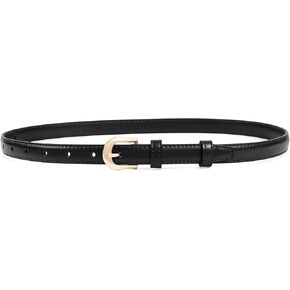 حزام جلد نحيف للسيدات من XILTAEN لفساتين بناطيل الجينز وأحزمة أنيقة للسيدات مع إبزيم ذو شوكة ذهبية in Kuwait