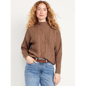 سترة كبل قصيرة ذات رقبة وهمية من Old Navy SoSoft - مسار نومادي in Kuwait