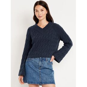 سترة قصيرة من الصوف المخلوط برقبة على شكل حرف V من Old Navy - عمق القطب الشمالي in Kuwait