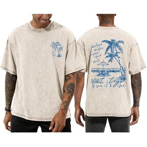Hiehiety Christian Jesus Shirts for Men Hawaiian Beach T Shirts Vintage Bible Verse Faith Acid Wash Palm Trees Graphic Tees in Kuwait
