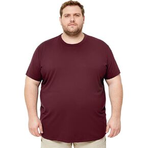 PIXUM Men’s Big and Tall T-Shirt XL–8XL, Loose Fit Cotton Stretch Tee, Seamless Underarm Soft Breathable in Saudi Arabia