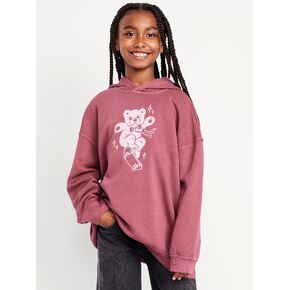 Old Navy Oversized Graphic Tunic Pullover Hoodie for Girls - INCABERRY in Kuwait
