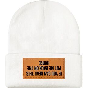 If You Can Read This Put Me Back On My Horse Beanie Hat-Horse Back Riding Gifts for Girls, for Horse Lovers in Saudi Arabia