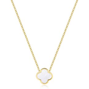 Letakle 18K Gold Plated Clover Necklace for Women Four Leaf Clover Necklace Womens Necklace Flower Lucky Necklace Pendant Dainty Trendy Clover Necklaces for Women Jewelry Birthday Gifts for Women in Saudi Arabia