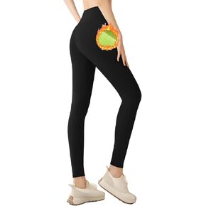 Leggings for Women Winter Warm Elastic Thick Thermal Legging Pants Fleece Lined Yoga Pants in Saudi Arabia