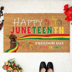 Ceenna Easter Welcome Doormat Indoor Easter Door Mat Coir Easter Egg Outdoor Mat Non Slip Front Porch Rugs for Home Entrance Decoration, 16 x 24 Inch in Kuwait