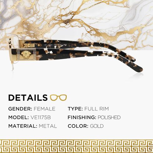 Versace VE1175B RECTANGLE Shape Eyeglass with Luxury Eyewear kit in Saudi Arabia