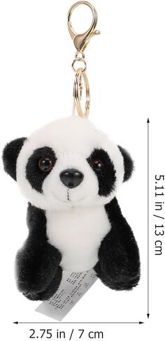 Abaodam Panda Keychain Panda Stuffed Animal Plush Pendant Keyring Pendant Soft Animal Doll Toy for Handbag Purse Car Charms in Saudi Arabia