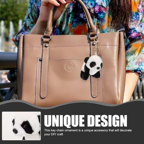 Abaodam Panda Keychain Panda Stuffed Animal Plush Pendant Keyring Pendant Soft Animal Doll Toy for Handbag Purse Car Charms in Saudi Arabia
