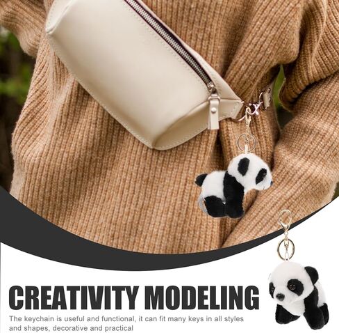 Abaodam Panda Keychain Panda Stuffed Animal Plush Pendant Keyring Pendant Soft Animal Doll Toy for Handbag Purse Car Charms in Saudi Arabia