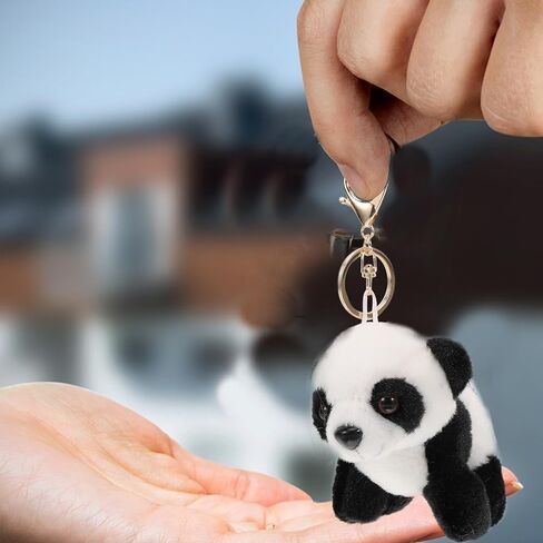 Abaodam Panda Keychain Panda Stuffed Animal Plush Pendant Keyring Pendant Soft Animal Doll Toy for Handbag Purse Car Charms in Saudi Arabia