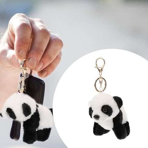 Abaodam Panda Keychain Panda Stuffed Animal Plush Pendant Keyring Pendant Soft Animal Doll Toy for Handbag Purse Car Charms in Saudi Arabia
