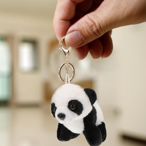 Abaodam Panda Keychain Panda Stuffed Animal Plush Pendant Keyring Pendant Soft Animal Doll Toy for Handbag Purse Car Charms in Saudi Arabia