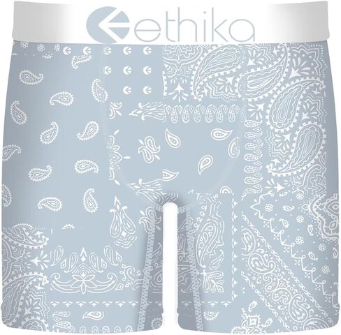 ملابس داخلية قصيرة متوسطة الطول للرجال من Ethika، ملابس داخلية قابلة للتمدد في 4 اتجاهات - بيزلي ثلجي in Saudi Arabia