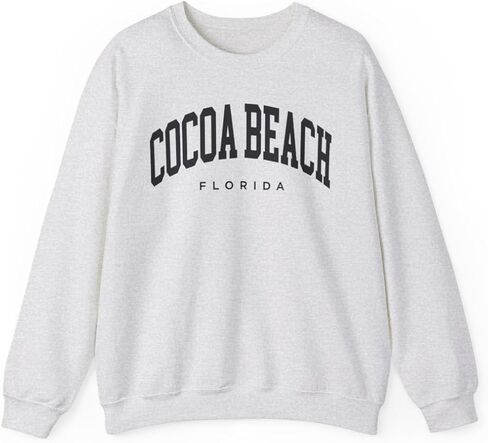 CUSTOMI Cocoa Beach Florida Adult Unisex Crewneck Sweatshirt in Saudi Arabia
