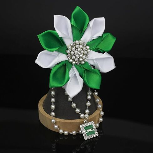 Greek Links Gift for Women Sorority Pearl Flower Brooch Pin Paraphernalia Gift Sisterhood Jewelry for Soror Sister in Saudi Arabia