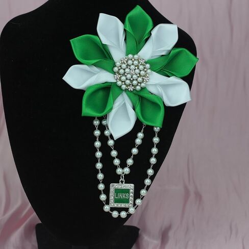 Greek Links Gift for Women Sorority Pearl Flower Brooch Pin Paraphernalia Gift Sisterhood Jewelry for Soror Sister in Saudi Arabia