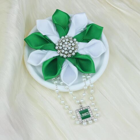Greek Links Gift for Women Sorority Pearl Flower Brooch Pin Paraphernalia Gift Sisterhood Jewelry for Soror Sister in Saudi Arabia