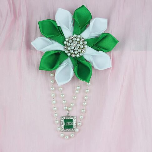 Greek Links Gift for Women Sorority Pearl Flower Brooch Pin Paraphernalia Gift Sisterhood Jewelry for Soror Sister in Saudi Arabia