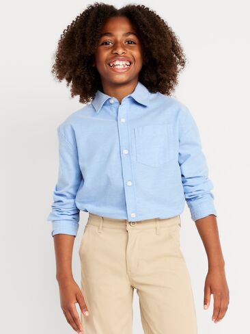 قميص مدرسة أكسفورد خفيف الوزن من Old Navy للأولاد - أزرق بشكل عام in Kuwait