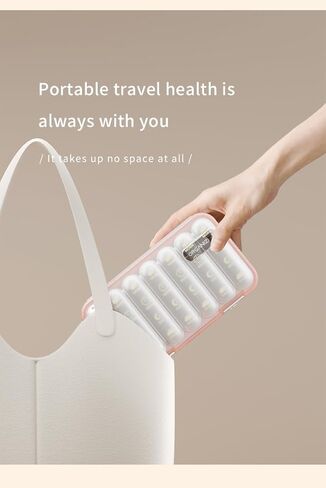 Weekly Pill Organizer, 7 Day Pill Box, Detachable Moisture-Proof Pill Case, Portable Travel Pill Container for Vitamins Fish Oil Compartments Supplements，White, 28 Compartments in Saudi Arabia