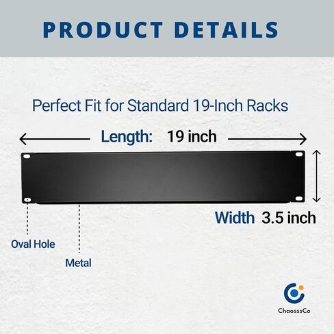 2U Blank Rack Panel for 19" rackmount Enclosure and Network Cabinets (Black, 1 Pack) in Saudi Arabia