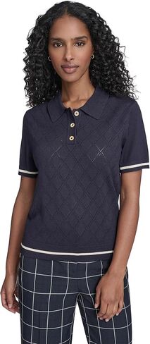 Tommy Hilfiger Womens Short Sleeve Johnny Collar Polo Sweater in Saudi Arabia