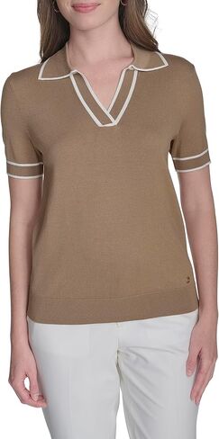 Tommy Hilfiger Womens Short Sleeve Johnny Collar Polo Sweater in Saudi Arabia