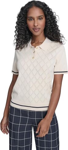 Tommy Hilfiger Womens Short Sleeve Johnny Collar Polo Sweater in Saudi Arabia