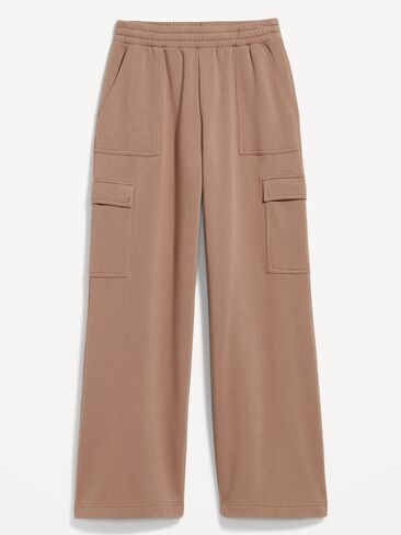 Old Navy High-Waisted SoComfy Cargo Wide-Leg Sweatpants - DRIFTWOOD in Saudi Arabia