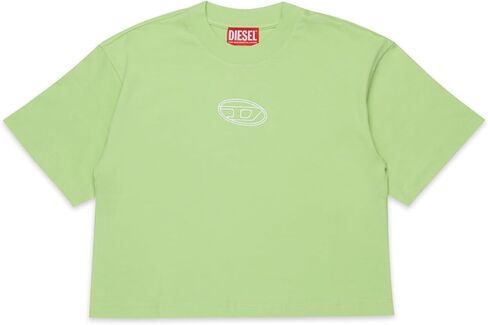 Diesel Girls Boxy Jersey T-Shirt Branded with Oval D Logo in Saudi Arabia