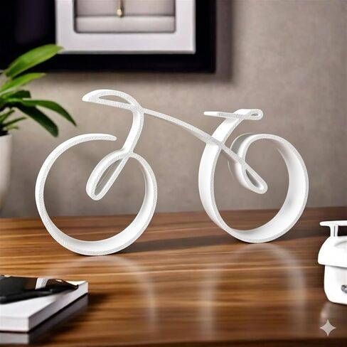 Minimalistic Bicycle Sculpture Wire Framed Style, Bike Silhouette, Gift for a Cyclist, Bicycle Art Wall Decor, Side Table Statue Decor, Home Decoration in Saudi Arabia