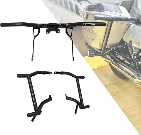 HDBUBALUS Motorcycle Crash Bar Engine Guard Highway Crash Bar Fit for Harley Touring Street Glide Road Glide Road King Electra Glide Ultra 2014-2024 Black in Saudi Arabia