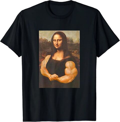 تي شيرت ZEXMON Mona Lisa لملابس كمال الأجسام والتمارين الرياضية في صالة الألعاب الرياضية in Saudi Arabia