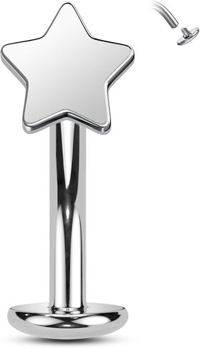 COCHARM Floating Belly Button Rings 14G 8MM G23 Solid Titanium Belly Navel Rings for Women Internally Thread Navel Piercing Jewelry in Saudi Arabia